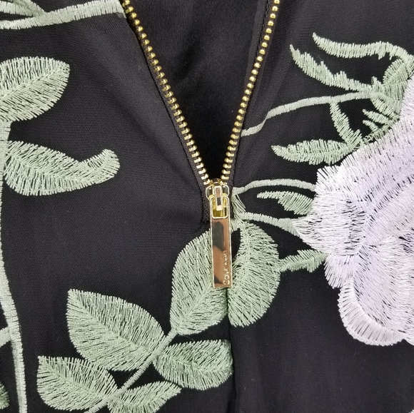 Calvin Klein Embroidered Floral Flounce Dress Sz 4 - Picture 5 of 11